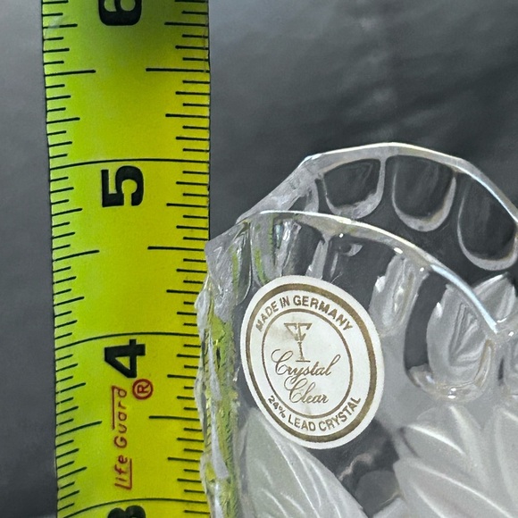 Anna Hutte Bleikristall 24% Lead Crystal Vase Rose Flower Made In Germany GB001 - Picture 4 of 5